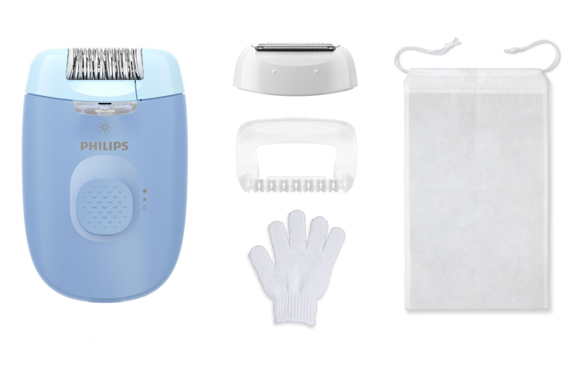 Philips epilaator BRE247/00 Satinelle Essential Corded Compact Epilator, sinine