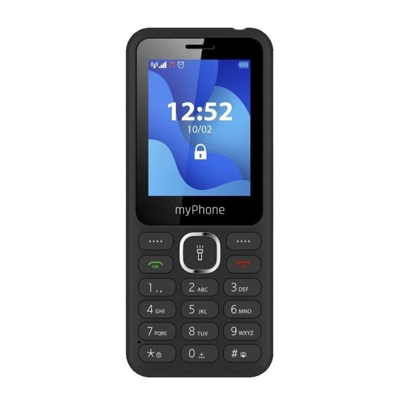 myPhone nuputelefon 6320, must, 2.4 ", TFT, 32 MB, 32 MB, Dual SIM 100 mAh