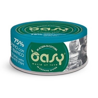 Oasy kassitoit More Love Tuna with White Fish, 70g
