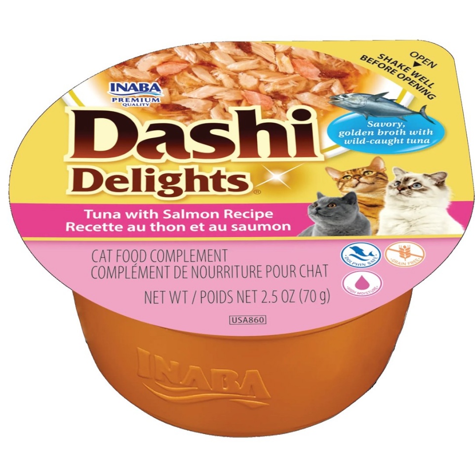 Inaba kassitoit Dashi Delights Tuna with Salmon Recipe, 70g