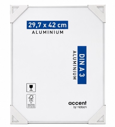 Nielsen Design pildiraam Photo Frame Metal 59719 Accent Glossy valge 29.7x42 cm