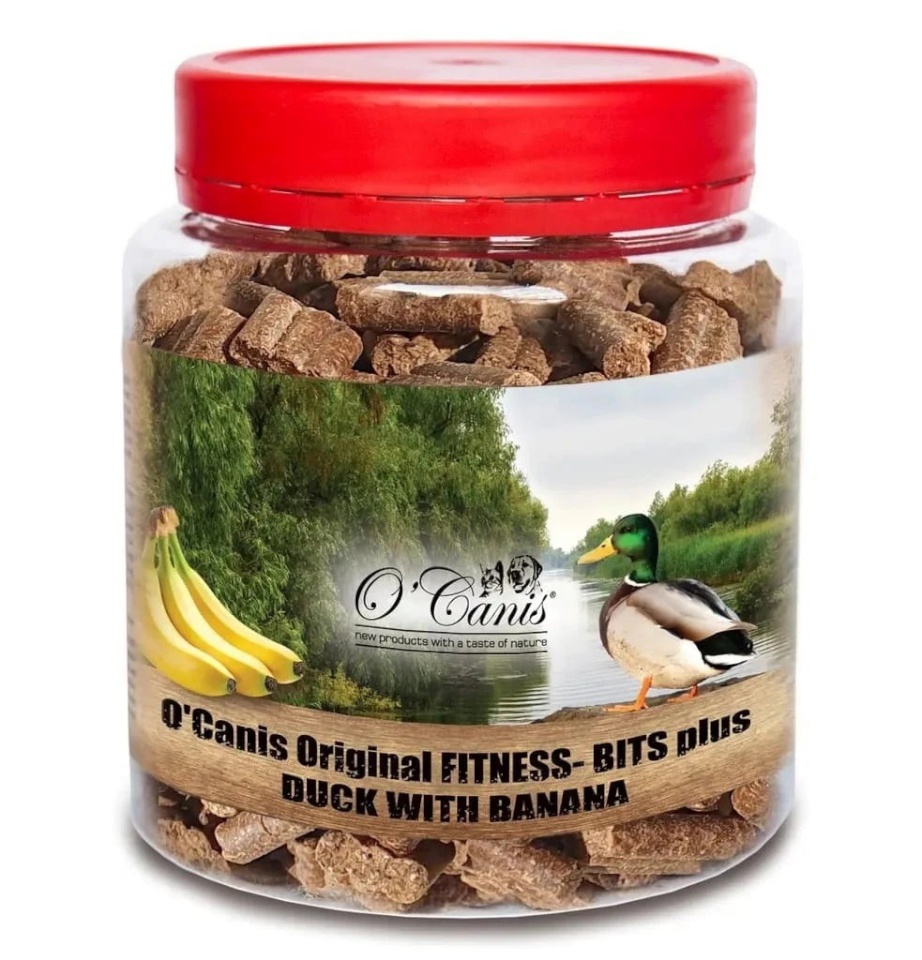 O'canis maius koerale Fitness-Bits Plus Duck with Banana Mono, 400g