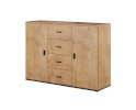 Cama Meble puhvetkapp living room sideboard UNI lefkas oak/must