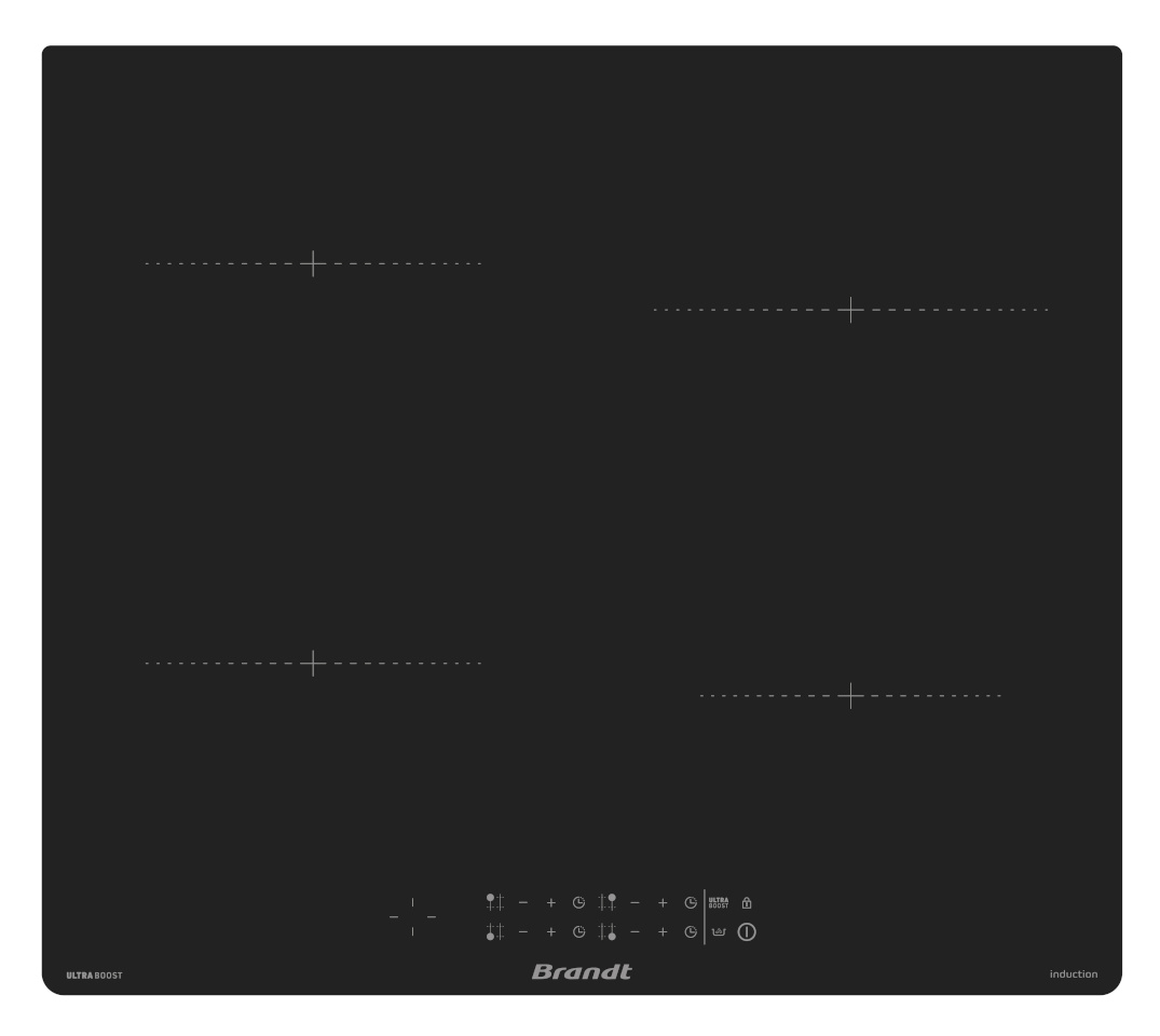 Brandt induktsioonplaat BPI3641PB Built In Induction Hob, must