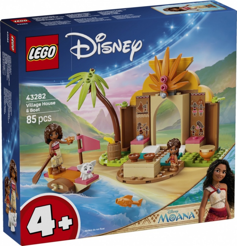 LEGO klotsid 43282 Disney Princess Vaianas Hütte und Boot