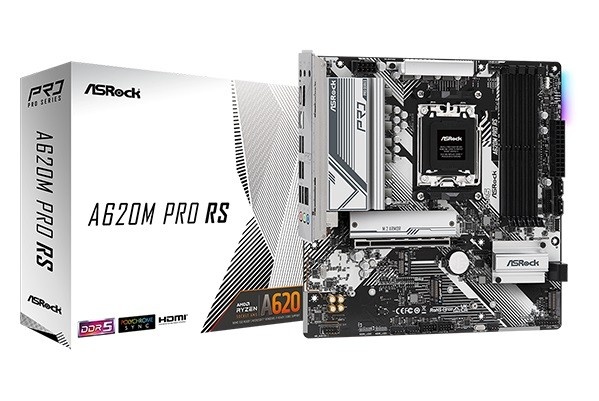 ASRock emaplaat A620M Pro RS WiFi AM5 mATX HDMI/DP DDR5 Retail