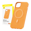 Baseus kaitsekest Magnetic Phone Case iPhone 15 Fauxther Series oranž