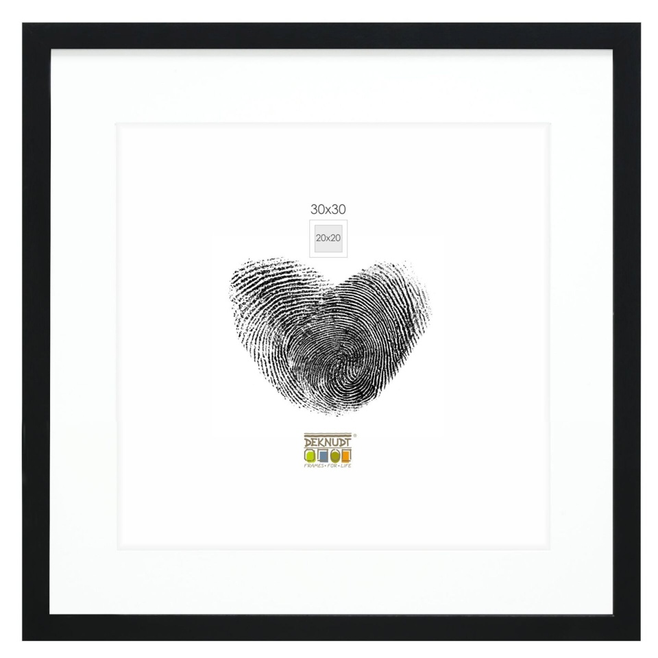 Deknudt pildiraam S66KF2 P1 30x30 Holz must mit Passepartout