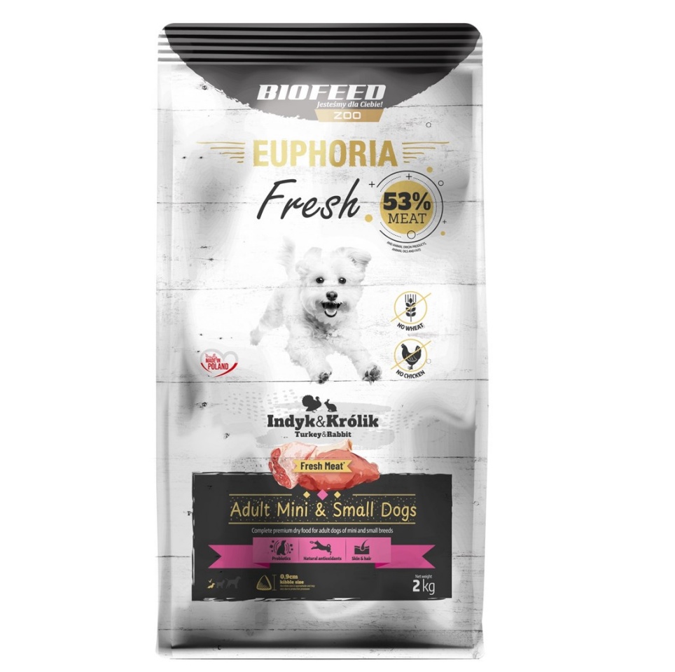 Biofeed kuivtoit koerale Euphoria Fresh Adult Mini & Small Turkey with Rabbit, 2kg