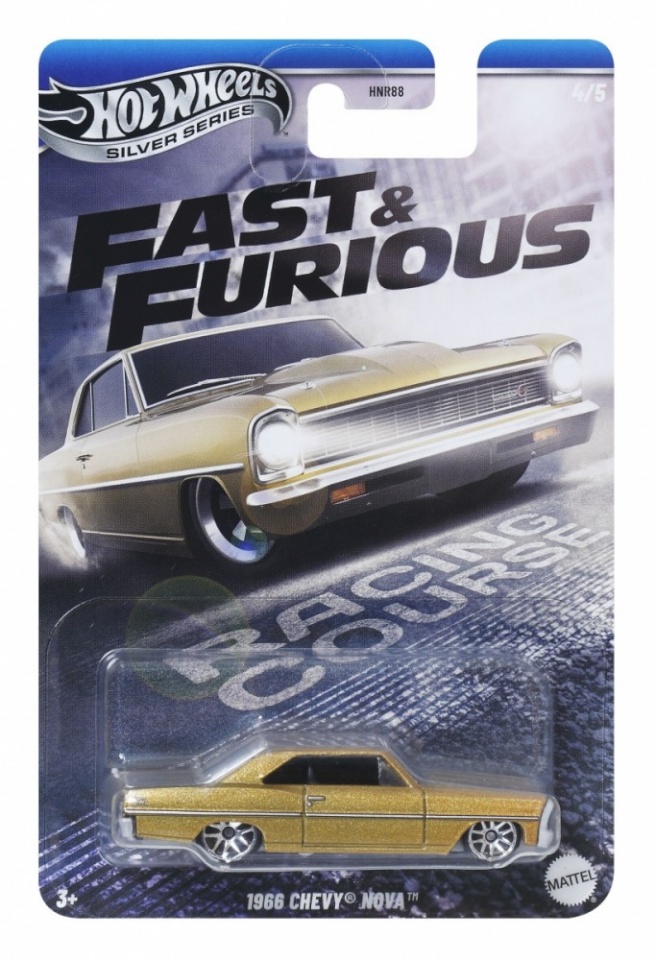 Hot Wheels HNR88/JBY42 mänguauto Fast & Furious 66 CHEVY NOVA