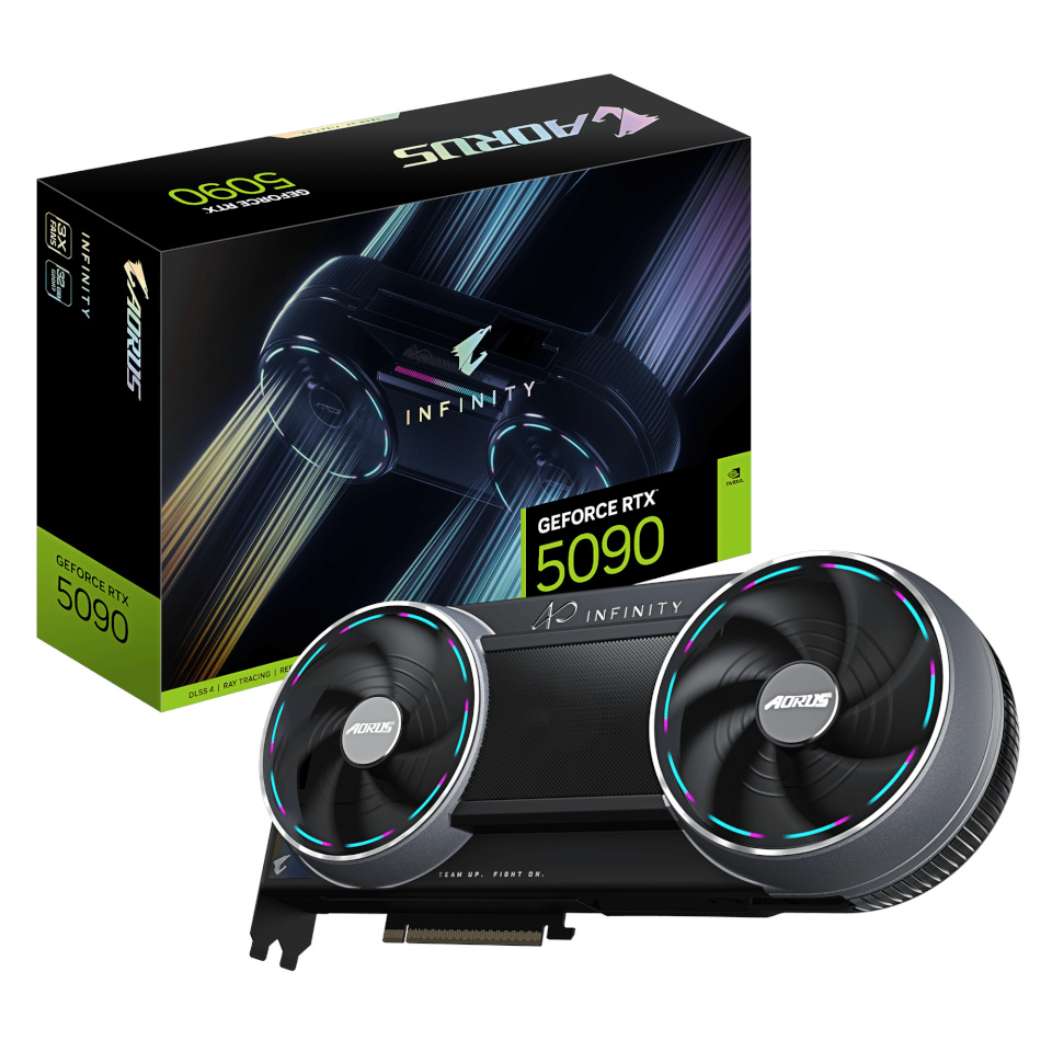 GigaByte videokaart GeForce RTX 5090 AORUS INFINITY 32G (DLSS 4, 3x DisplayPort, 1x HDMI 2.1)
