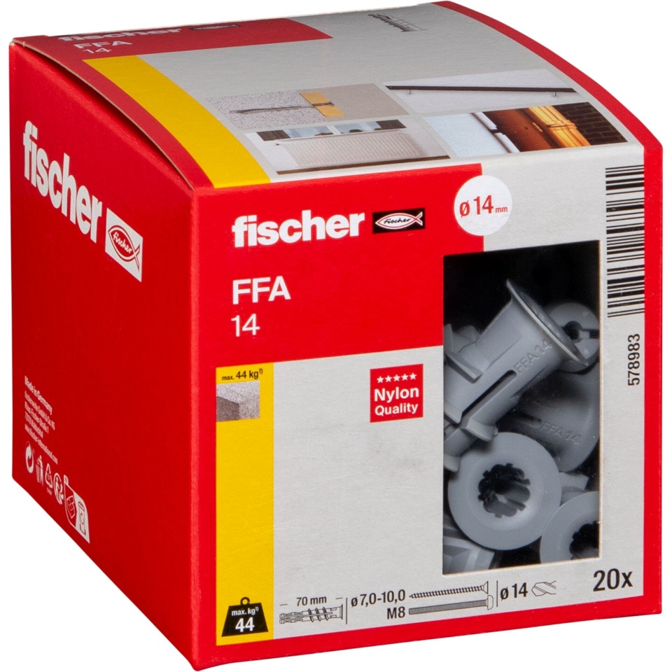Fischer tüüblid FFA 14 Porenbetondübel 20 St.