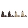 DKD Home Decor dekoratiivkuju 22x8,2x23cm punane beež Buddha Idamaine 4 Tükid, osad