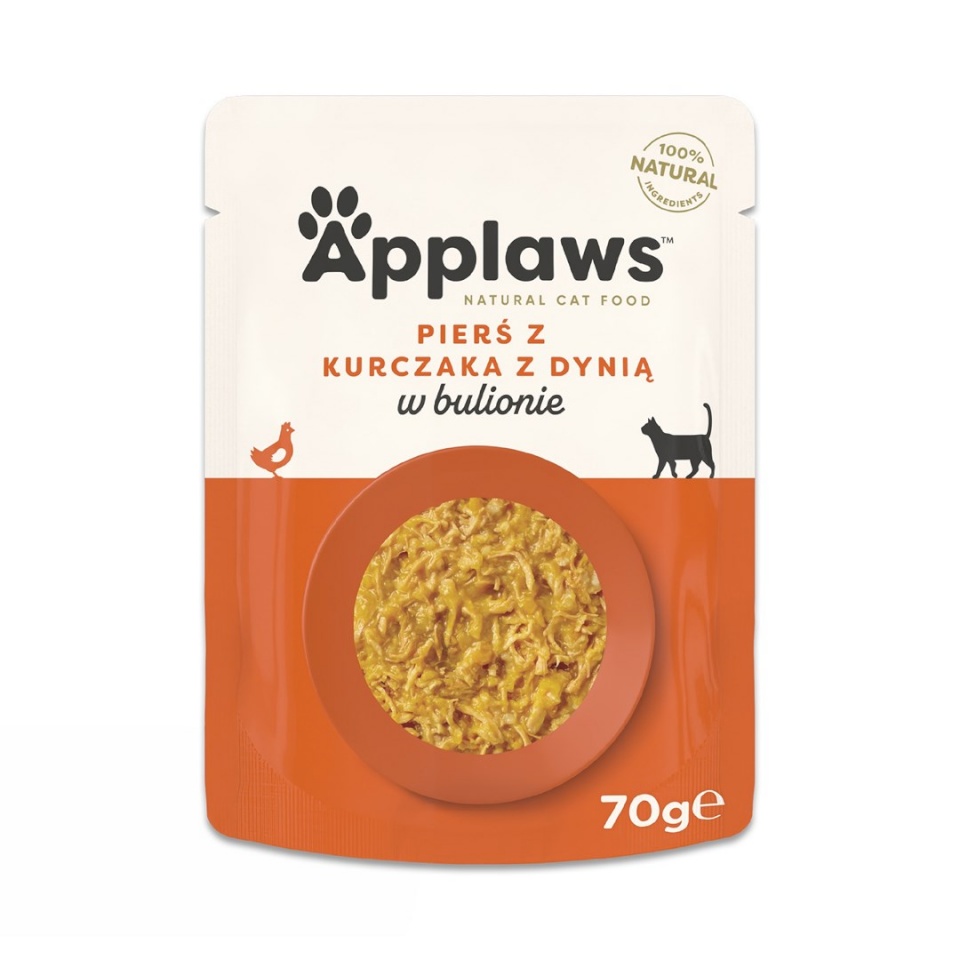 Applaws kassitoit Chicken breast with pumpkin in broth - Wet Cat Food- 70g