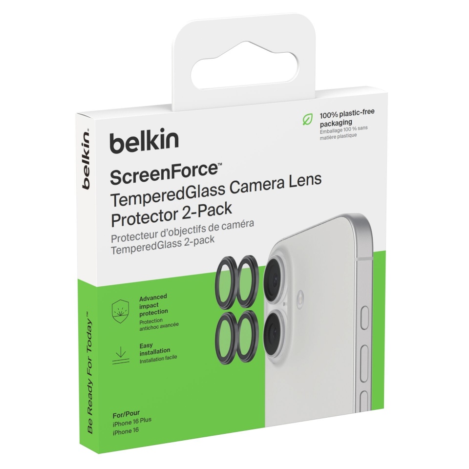 Belkin kaitsekile 1x2 Kameralinsenschutz TempGlass iPhone 16/16 Plus