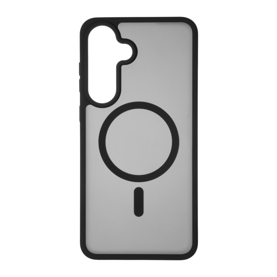 FoneKit MagSafe'iga ühilduv pehme puutega kaitseümbris, Samsung Galaxy S25 FE, must/hall