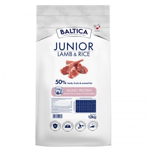 Baltica kuivtoit koerale Nutraceutic Puppy Monoprotein Lamb with Rice, 12kg