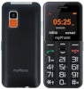 myPhone nuputelefon Halo Easy, must, 1.77 ", TFT, 24 MB, 32 MB, Single SIM, Bluetooth