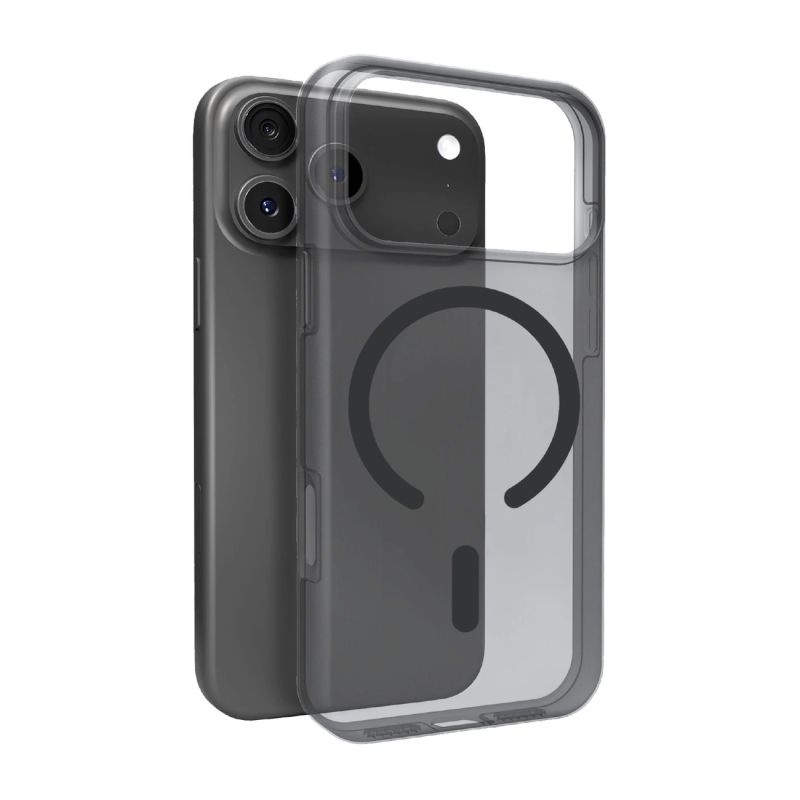 Puro Daylight Magsafe Compatible Silicone Case for iPhone 17 Pro Max - Translucent Black must / iPhone 17 Pro Max