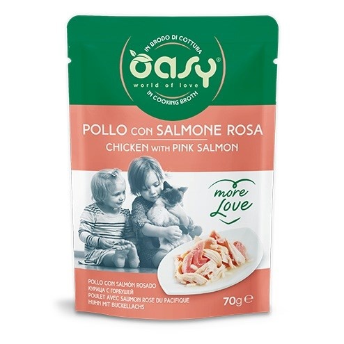 Oasy kassitoit More Love Chicken with Salmon, 70g