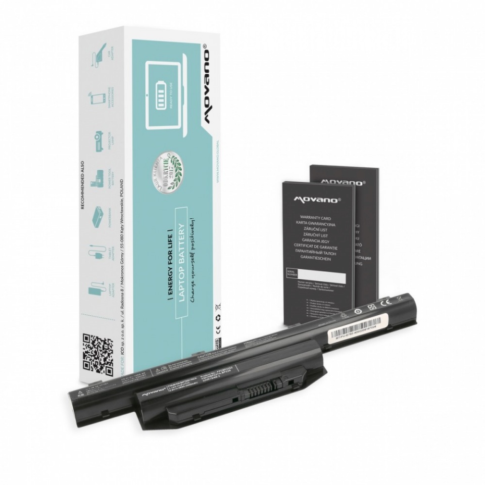 Movano sülearvuti aku FPCBP405Z for Fujitsu Lifebook E744 E753 - 4400 mAh (48 Wh)