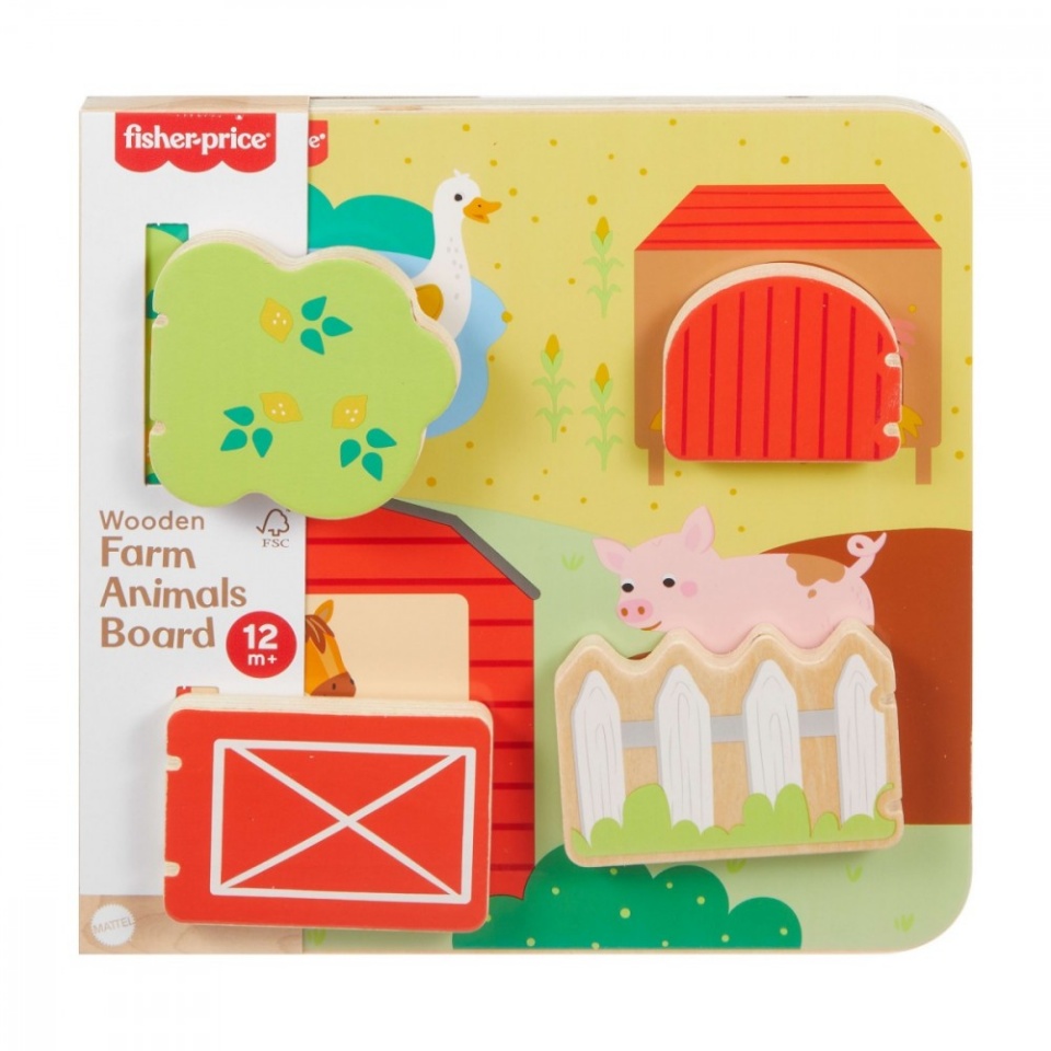 Fisher Price Wooden board Farm Animals