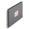 Hama fotoalbum Fine Art Spiral Steingrau 28x24 50 schwarze Seiten 9840