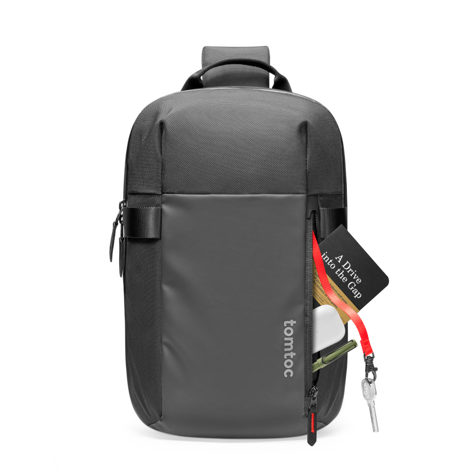 tomtoc seljakott Navigator-T24 crossbody kott, must, S