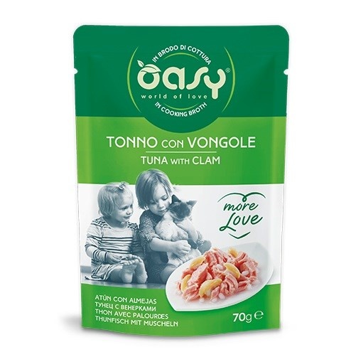 Oasy kassitoit More Love Tuna with Clam, 70g