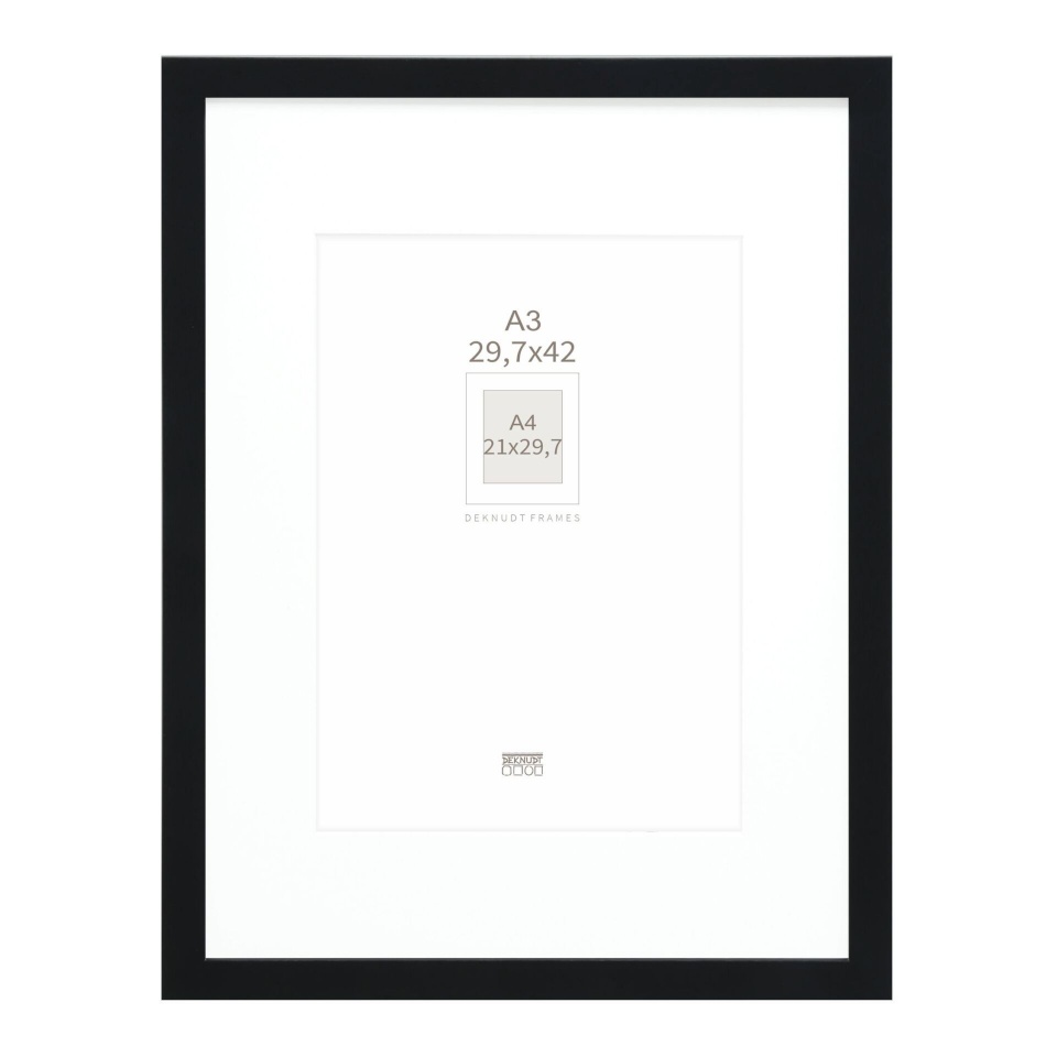 Deknudt pildiraam S66KF2 P1 DIN A3 29,7x42 Holz must mit Passepartout