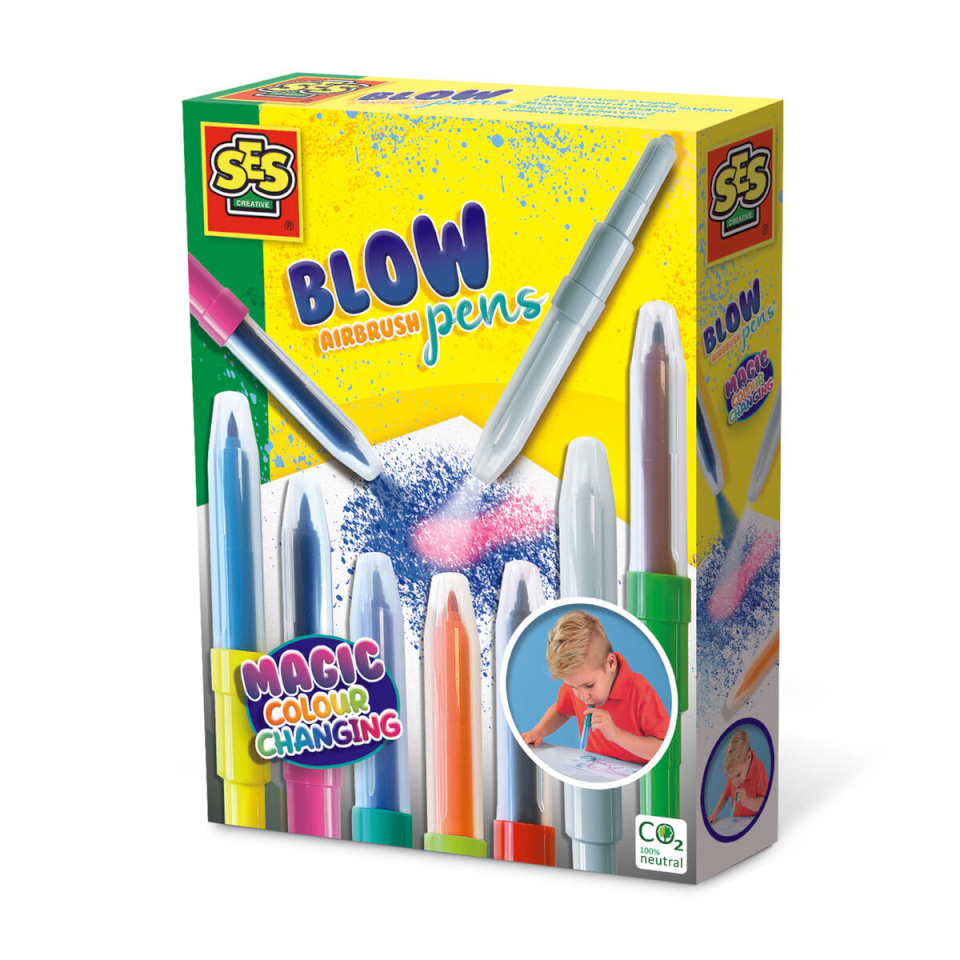 SES Creative Viltpliiatsite komplekt Blow Airbrush Pens