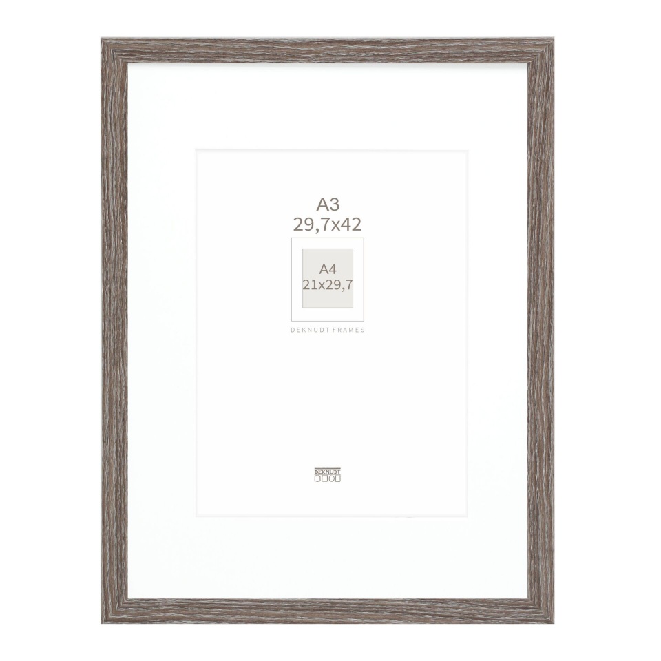 Deknudt pildiraam S66KH3 P1 DIN A3 29,7x42 Holz hall mit Passepartout
