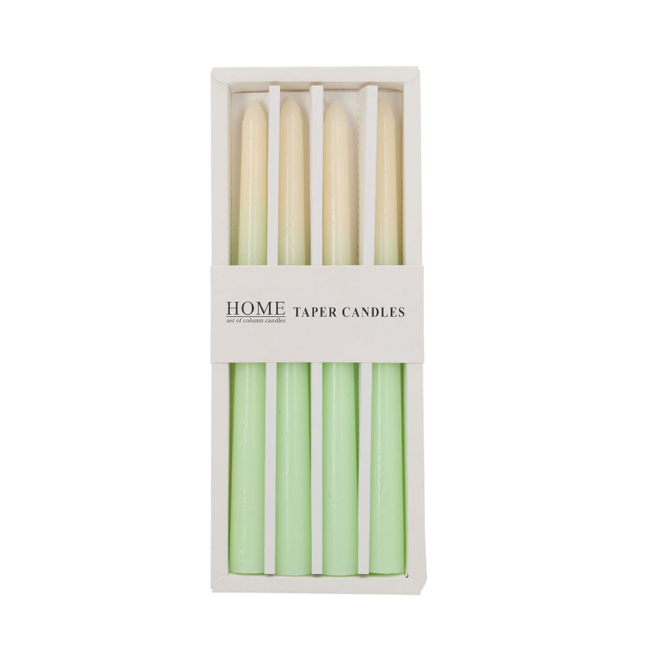 H4Y antiikküünal Carola, 25cm, 4tk, roheline/valge 