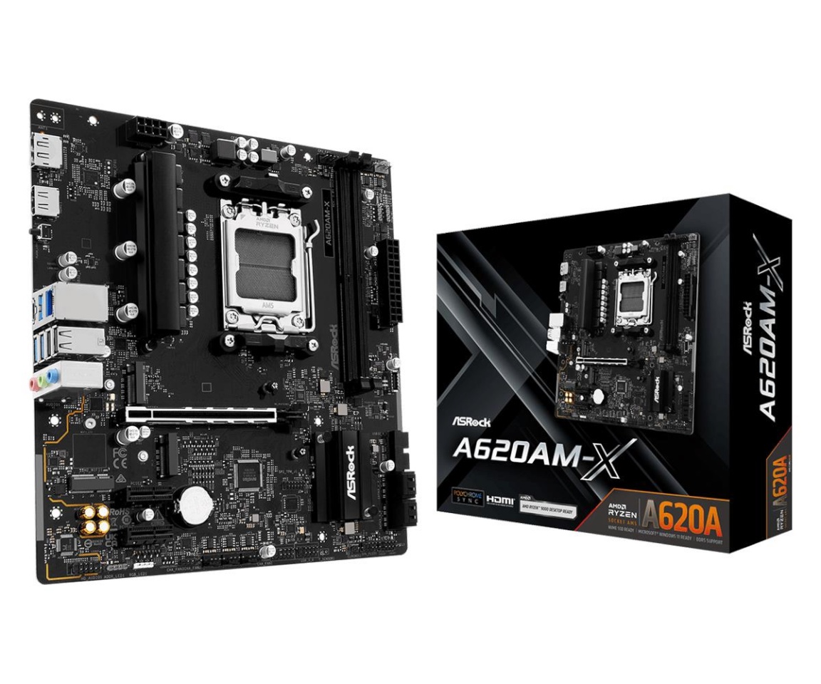 Asrock emaplaat A620AM-X AM5 mATX HDMI/DP DDR5