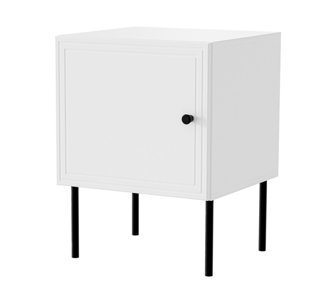 Cama Meble öökapp Bedside Table 2 pcs PALAZZO BIS 45x39xH59 valge matt