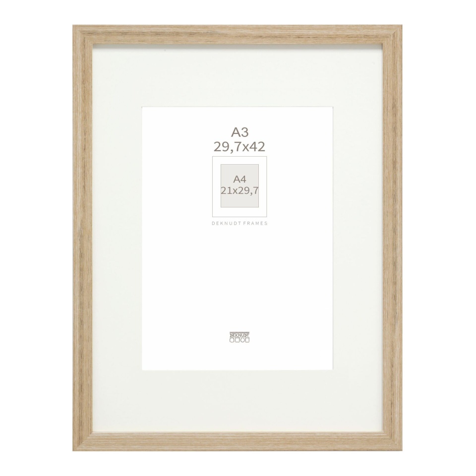 Deknudt pildiraam S66KH1 P1 DIN A3 29,7x42 Holz eichefraben mit Pptt.