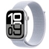 Apple Watch Series 10 GPS 46 mm Silver Aluminum Case with Blue Cloud Sport Loop, hõbedane/sinine