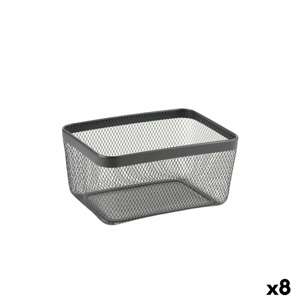 Confortime Universaalne korv must Metall 30,5x23x15,2cm (8tk)