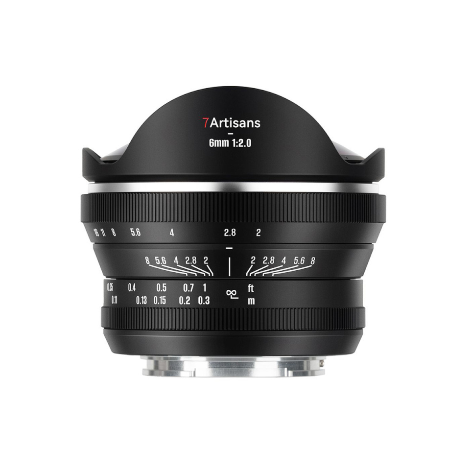 7Artisans 2.0/6mm Fujifilm X-kinnitusega (APS-C) kalasilmobjektiiv