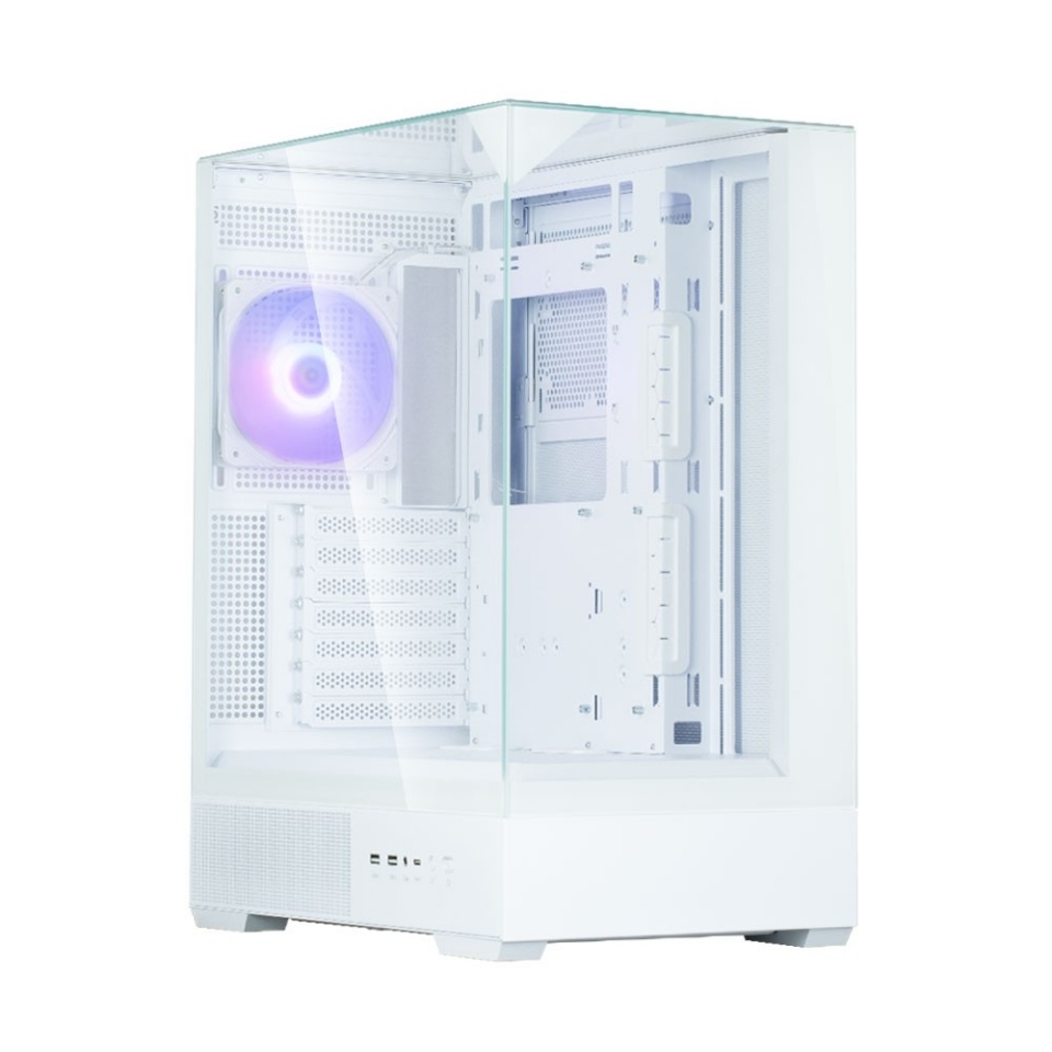Zalman korpus PC case P40 Prism Mid-Tower Tempered Glass valge