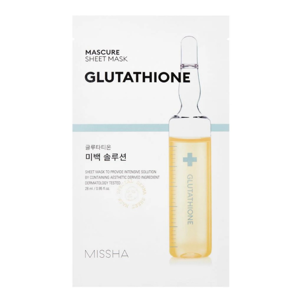 Missha näomask Glutathione Sheet Mask 28ml, unisex