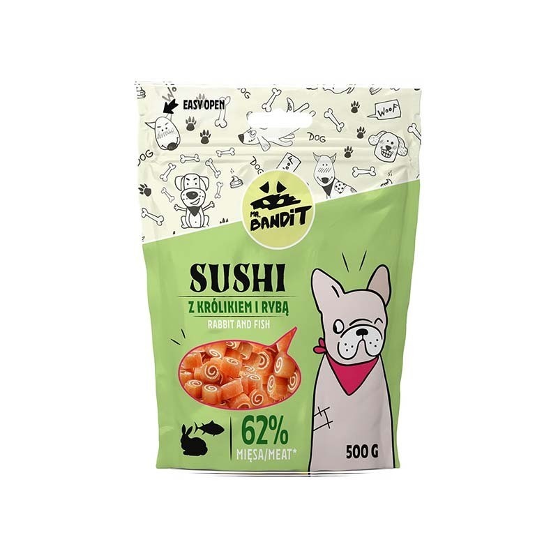 Vetexpert maius koerale Mr. Bandit Sushi with Rabbit and Fish, 500g
