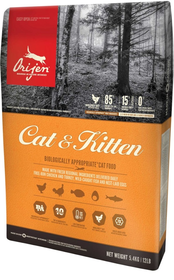 Orijen kuivtoit kassile Cat & Kitten Cats Dry Food Chicken, Fish, Turkey, 1,8kg