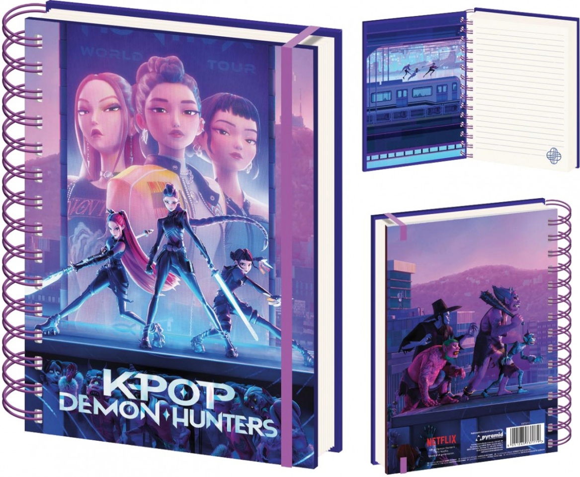 Kids Euroswan A5 spiral notebook K-POP Demon Hunters