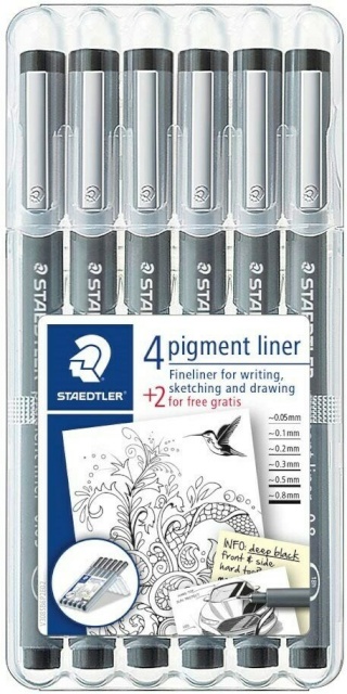 Staedtler kiudotsaga pliiatsid Pigment Liner 308 0.01-0.8 mm