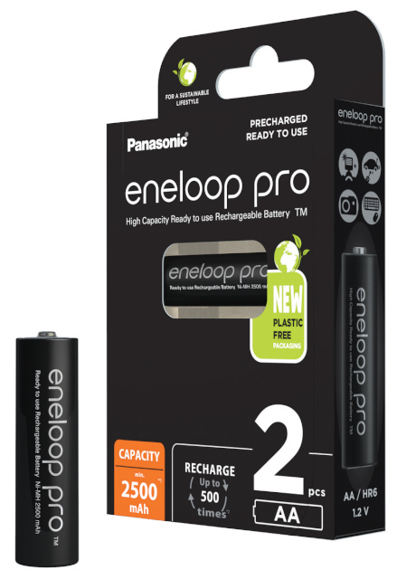 Panasonic aku Eneloop Pro AA 2500 mAh Mignon Blister (BK-3HCDE/2BE)