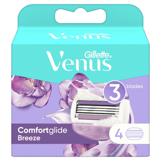 Gillette raseerija varuterad Venus ComfortGlide Breeze, 4tk pakis