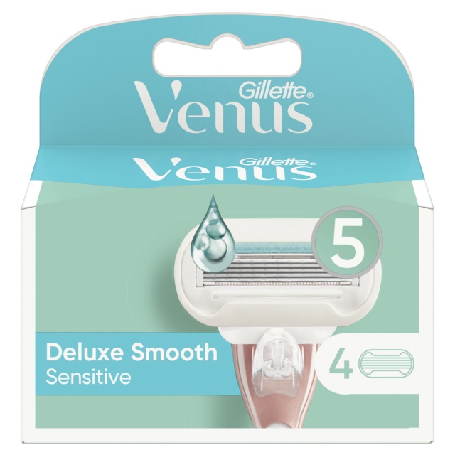 Gillette raseerija varuterad Venus Deluxe Smooth Sensitive, 4tk pakis