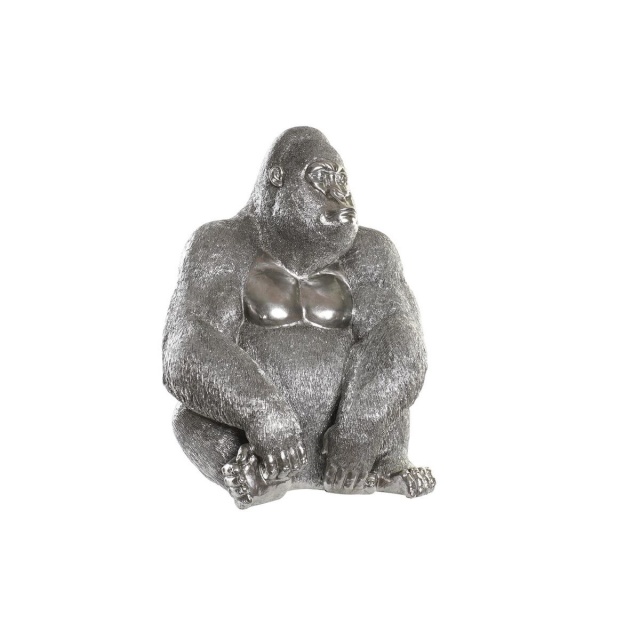 DKD Home Decor dekoratiivkuju Hõbedane Vaik Gorilla 46x40x61cm