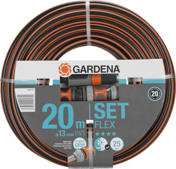 Gardena aiavooliku komplekt 	18034-20 Comfort Flex Hose Set, 13mm (1/2"), 20m